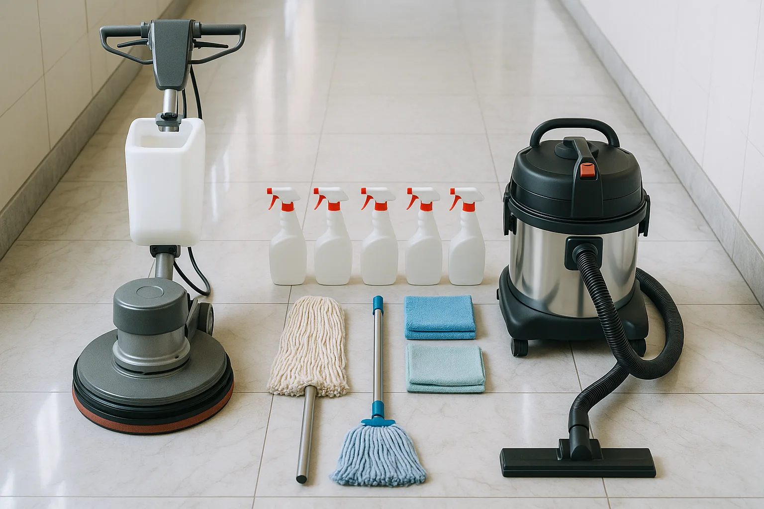 ציוד ניקיון מקצועי לבניינים - מכונות תעשייתיות