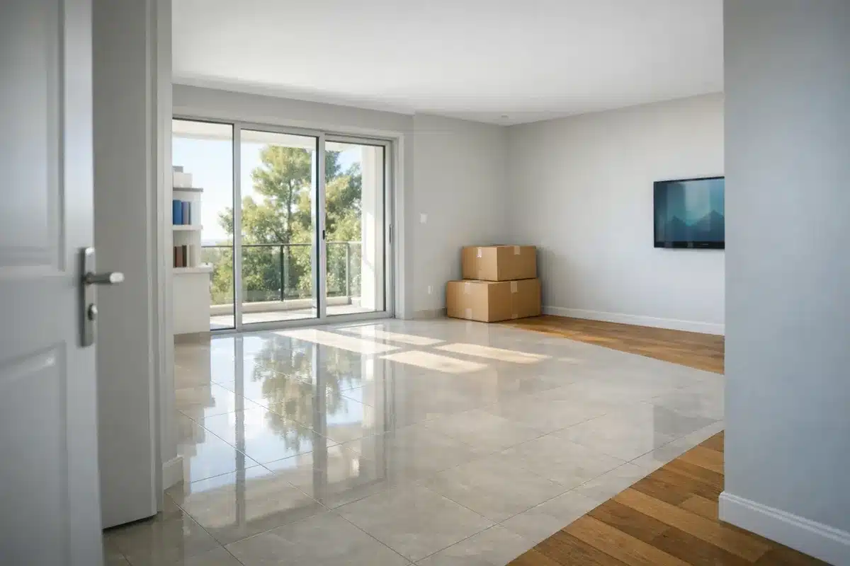 פינוי דירה בגבעתיים, חדר מרווח שפונה לחלוטין על ידי טופ פוליש