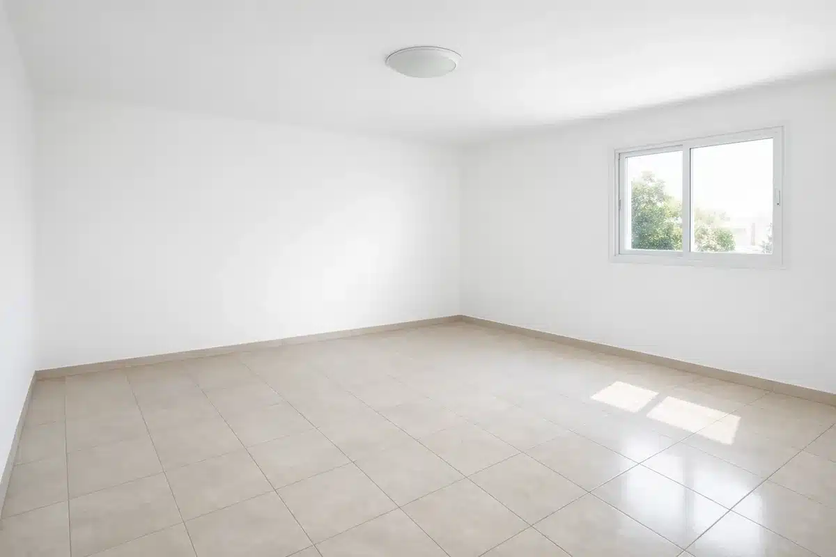 חדר נקי וריק אחרי פינוי פסולת בנייה